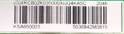 KIT DE TARJETAS PARA TV INSIGNIA FIRE TV / MAIN XKCB02K035 / GXKCB02K035 / 715GA715-M01-B00-005G / 715GA715-M01-B00-005K / FUENTE PLTVJI351XXB3 / 715G9187-P01-009-003S / T-CON 5565T55C19 / 65T55 C0G CTRL / PANEL TPT650UA-QVN07.U / MODELO NS-65DF710NA21 - Imagen 2