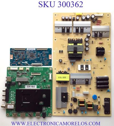 KIT DE TARJETAS PARA TV INSIGNIA FIRE TV / MAIN XKCB02K035 / GXKCB02K035 / 715GA715-M01-B00-005G / 715GA715-M01-B00-005K / FUENTE PLTVJI351XXB3 / 715G9187-P01-009-003S / T-CON 5565T55C19 / 65T55 C0G CTRL / PANEL TPT650UA-QVN07.U / MODELO NS-65DF710NA21