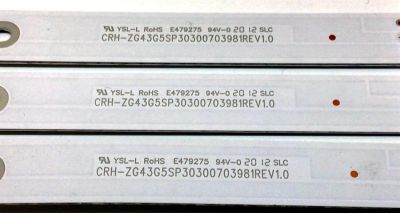 KIT DE LED'S PARA TV WESTINGHOUSE (3 PIEZAS) / NUMERO DE PARTE CRH-ZG43G5SP303000703981 / CRH-ZG43G5SP303000703981REV.10 / LB-C430-G5-G5 SP-F-P-7-14-X1 / Y166-L06-JA-5 / B200418AJC / 43G5 SP / 220848 / PANEL C430Y19-5C / MODELO WR43FX2019 - Imagen 2