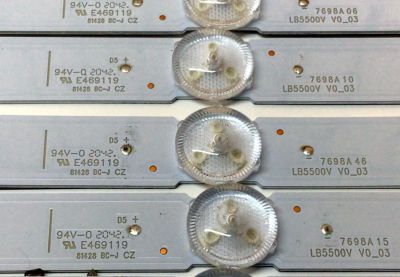 KIT DE LED'S PARA TV SONY / NUMERO DE PARTE LB5500V / LB5500V  V0_03 / 7698A / 5500V00001 / PANEL YDAF055DND01 / MODELOS XBR-55X90CH / XBR55X90CH - Imagen 4