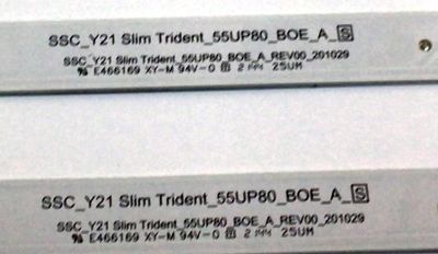KIT DE LED'S PARA TV LG (7 PIEZAS) / NUMERO DE PARTE EAV65035901 / SSC_Y21_SLIM_TRIDENT_55UP80_BOE_A / 55UP80 / 201029 / PANEL NC550TQG-ABKH7 / DISPLAY HV550QUB-F1D / MODELOS 55UQ9000PUD / 55UQ9000PUD.BUSFLKR / 55UQ8000AUB / 55UQ8000AUB.BUSFLKR - Imagen 2