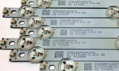 KIT DE LED´S PARA TV TOSHIBA (16 PIEZAS) / NUMERO DE PARTE 4708-K65WDR-A1213K01 / K650WDR A1 / 471R1P53 / E465853 / K650WDR168079 / PANEL K650WDR / MODELO 65L621U - Imagen 4