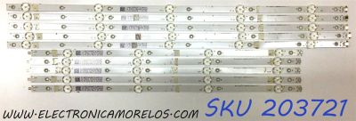 KIT DE LED´S PARA TV VIZIO (10 PIEZAS) / NUMERO DE PARTE LBM550M0401 / LBM550M0401-RB-5 / LBM550M0501-RA-4 / 210BZ04DRB33LBR01E / 210BZ05DLB33LBR01E / PANEL TPT550U1-QVN05.U / MODELO V555-G1