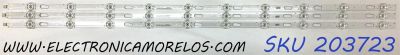 KIT DE LED´S PARA TV SAMSUNG (3 PIEZAS) / NUMERO DE PARTE 261501010092 / E257384 / 200624-1.4 / 00943Y / 2433B / PANEL CY-BT043HGAR1V / MODELO UN43TU7000FXZA AE10 / UN43TU700DFXZA AE10