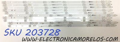 KIT DE LED´S PARA TV WESTINGHOUSE (10 PIEZAS) / NUMERO DE PARTE LED58D06A-ZC29AG-07T / LED58D06B-ZC29AG-07T / 30358006005T / 30305800606T / E331251 / PANEL CC575PU1L01 / MODELO WR58UX4019
