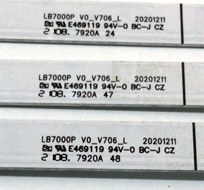 KIT DE LED´S PARA TV VIZIO (12 PIEZAS) / NUMERO DE PARTE LB7000P / LB7000P V0_V706_L / LB7000P V1_V706_R / 7839-699012-04361221 / 7839-704012-04361221 / E469119 / 7920A / 7921A / 20201211 / MODELO V706-J03 - Imagen 3