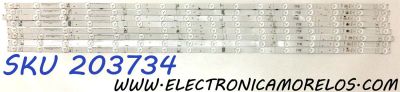 KIT DE LED´S PARA TV HISENSE (8 PIEZAS) / NUMERO DE PARTE SH50D16-ZC42AG-06 / 303SH500007 / E466169 / 1248499 / PANEL JHD500X3U51-T0L8\S0\GM\ROH / MODELO 50U6G