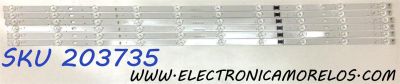 KIT DE LED´S PARA TV SONY (6 PIEZAS) / NUMERO DE PARTE LB4902J / LB4902J V0_02 / 7796A / 4902J00002 / E469119 / PANEL YDBM050CCU11 / MODELO KD-50X85J