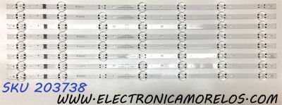 KIT DE LED'S PARA TV LG NANOCELL ((8 PIEZAS)) / NUMERO DE PARTE EAV65015601 / SSC_Y21_SLIM TRIDENT_65NANO75_S / SSC_Y21_SLIM TRIDENT_65NANO75_BOE_(0.6PI)_REV00_210106 / PANEL NC650TQG / MODELOS 65NANO75UPA / 65NANO75UPA.BUSGLKR / 65NANO75UPA.BUSFLKR