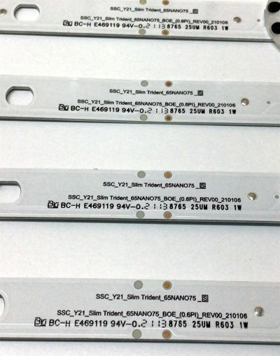 KIT DE LED'S PARA TV LG NANOCELL ((8 PIEZAS)) / NUMERO DE PARTE EAV65015601 / SSC_Y21_SLIM TRIDENT_65NANO75_S / SSC_Y21_SLIM TRIDENT_65NANO75_BOE_(0.6PI)_REV00_210106 / PANEL NC650TQG / MODELOS 65NANO75UPA / 65NANO75UPA.BUSGLKR / 65NANO75UPA.BUSFLKR - Imagen 3