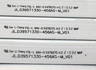 KIT DE LED´S PARA TV (3 PIEZAS) / NUMERO DE PARTE JL.D39571330-456AS-M / JL.D39571330-456AS-M_V01 / E479275 / 17.01.0000098-000 - Imagen 4