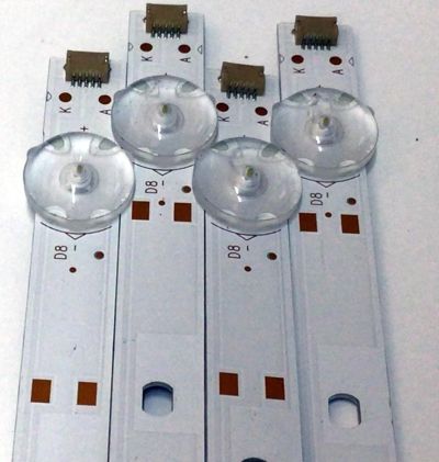 KIT DE LED'S PARA TV SCEPTRE (4 PIEZAS) / NUMERO DE PARTE HK50D08-ZC22AG-11E / 303HK500040E / E78030 / HK500M19 / 230101010700 / PANEL'S PT500GT02 / HK500WLEDM-JH4DH / MODELO G50 A518CVU - Imagen 2