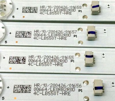 KIT DE LED'S PARA TV HITACHI ((4 PIEZAS)) / NUMERO DE PARTE 55HR332M12A2 / 55D1200 / 55D1200 12*4 / 55HR332M12A2 V1 / 4C-LB550T-HRE / D230-002PXD3055C01 / PANEL LVU550CSDX E0257 / MODELOS 55R82 / 55R83 - Imagen 4