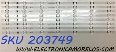 KIT DE LED´S PARA TV LG (8 PIEZAS) / NUMERO DE PARTE EAV65016701 / SSC_Y21_SLIM TRIDENT_65UP80_LGD_(0.6PI)_REV00_210105 /  / SSC_Y21_SLIM TRIDENT_65UP80 / E469119 / PANEL NC650TQG-AAKH1 / MODELO 65UP6000PUA