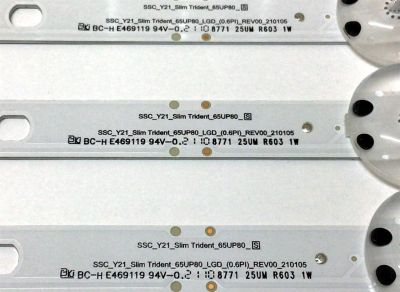 KIT DE LED´S PARA TV LG (8 PIEZAS) / NUMERO DE PARTE EAV65016701 / SSC_Y21_SLIM TRIDENT_65UP80_LGD_(0.6PI)_REV00_210105 /  / SSC_Y21_SLIM TRIDENT_65UP80 / E469119 / PANEL NC650TQG-AAKH1 / MODELO 65UP6000PUA - Imagen 3