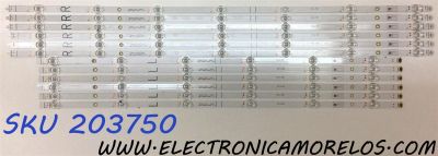 KIT DE LED´S PARA TV VIZIO(12 PIEZAS) / NUMERO DE PARTE LB7502K / LB7502K V1_V756_R / LB7502K V0_V756_L / 20101211 / E493461 / 2C5960117R / 7839-814012-04661321 / 7839-699012-04661321 / MODELO V756-J03