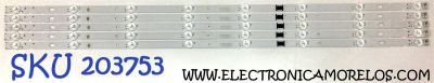 KIT DE LED´S PARA TV SONY (5 PIEZAS) / NUMERO DE PARTE LB4305H / LB4305H V0_03 / 4305H00003 / E469119 / 7788A / MODELO KD-43X80J