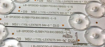 KIT DE LED´S PARA TV (18 PIEZAS) / NUMERO DE PARTE GJBBY7018X10SBS01 / YSL-LE479275 / LB-GM3030-GJBBY7018X10SBS01-1-S / 210BZ10D0B339BT00X / 74B6000EEN7N / 70SB01 - Imagen 4