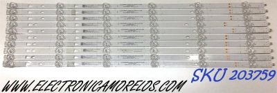 KIT DE LEDS PARA TV WESTINGHOUSE (10 PIEZAS) / NUMERO DE PARTE LED58D06A-ZC29AG-07E / 30358006005E / E331251 / 201009BC05 / 201008BC03 / 58000M13 / PANEL CC580PV7D / MODELO WR58UX4019 / RTRU5827-UC