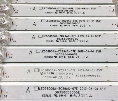 KIT DE LEDS PARA TV WESTINGHOUSE (10 PIEZAS) / NUMERO DE PARTE LED58D06A-ZC29AG-07E / 30358006005E / E331251 / 201009BC05 / 201008BC03 / 58000M13 / PANEL CC580PV7D / MODELO WR58UX4019 / RTRU5827-UC - Imagen 4