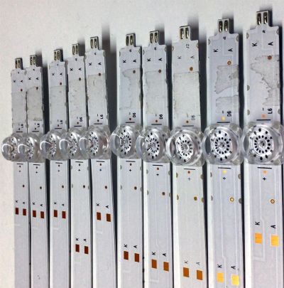 KIT DE LEDS PARA TV WESTINGHOUSE (10 PIEZAS) / NUMERO DE PARTE LED58D06A-ZC29AG-07E / 30358006005E / E331251 / 201009BC05 / 201008BC03 / 58000M13 / PANEL CC580PV7D / MODELO WR58UX4019 / RTRU5827-UC - Imagen 2