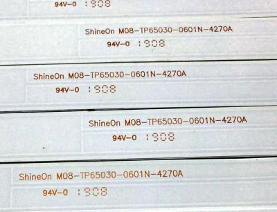 KIT DE LED'S PARA TV ONN (12 PIEZAS) / NUMERO DE PARTE M08-TP65030-0601N-4270A / 210BZ06D0B336BP01S / 00W1PXY4B0YY / 19095 / PANEL TPT650J1-QUBF90.K REV:9WP0B / MODELO ONA65UB19E07 - Imagen 3