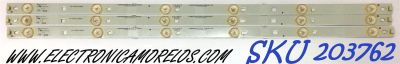 KIT DE LED'S PARA TV TCL (3 PIEZAS) / NUMERO DE PARTE 40-LB3210-LBI2XG / E193079-B / 0262201TLC32D005 / 2701120328D / PANEL LVW320SSTM E30 V2 / MODELOS LE32HDF3300 / LE32HDF3300TA / LE32HDF3300TT TDAA