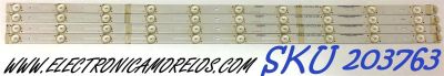KIT DE LED'S PARA TV TCL (4 PIEZAS) / NUMERO DE PARTE A-KJAB40D626 / 1021295N5V3CB24P100 / 1021295N5V3CB / V3CB24P1 / PANEL JE400D3HC2N-12 / MODELO LED40G45RQ