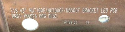LED PARA TV SAMSUNG (1 PIEZA) / NUMERO DE PARTE BN96-50381A / LM41-00855A / BN61-15482A / L1_Q7060T_D3_DUM_S38(1)_R1.3_TC9_100_LM41-00855A / NU7100F/NU7000F/N5500F / PANEL CY-RT043HGAV2H / MODELO QN43Q60 / QN43Q60TAFXZA AB01 / ((MEDIDAS 94CM x 12CM)) - Imagen 4