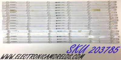 KIT DE LED'S PARA TV VIZIO (16 PIEZAS) / NUMERO DE PARTE SVB750A98 / LB7000J V4_05 / F75JL63030061607B / SSC-F75JL63030061607B-REV1.4 / E511747 / 70401-01274 / 150M0364D21021 / PANEL BOEI750WQ1 / MODELOS V755-J04 / V755-J04 LBNFE5KX / V755-J04 LBNFE5LX