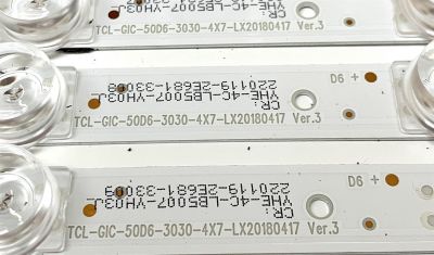 KIT DE LED'S PARA TV TCL (4 PIEZAS) / NUMERO DE PARTE 4C-LB5007-YH / YHE-4C-LB5007-YH03J / TCL-GIC-50D6-3030-4X7-LX20180417 / TCL-GC-50D6-3030-4X7-LX20180417 VER.3 / PANEL LVU500NDEL / V500DJ6-QE1 / MODELOS 50S421 / 50S423 TCAA - Imagen 2