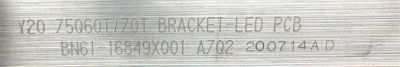 LED PARA TV SAMSUNG QLED / NUMERO DE PARTE V0T6-750SM0 / BN96-50386A / BN61-16849X001 / Y20 75Q60T/70T / BN61-16849X / PANEL CY-RT075HGHV2H / MODELOS QN75Q60 / QN75Q6D / QN75LS03 / QN75Q60TB / QN75Q7D / QN75Q70 / ((MEDIDAS 1.64M x 20CM)) - Imagen 2