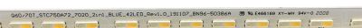 LED PARA TV SAMSUNG QLED / NUMERO DE PARTE STC750A72 / BN96-50386A / BN61-16849X / Q60/70T_STC750A72_70202IN1_BLUE_42LED_REV1.0_191107_BN96-50386A / PANEL CY-RT075HGHV2H / MODELOS QN75LS03 / QN75Q6 / QN75Q6D / QN75Q7 / HG75TS03 / ((MEDIDAS 1.64M x 20CM)) - Imagen 5