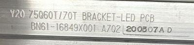LED PARA TV SAMSUNG QLED / NUMERO DE PARTE STC750A72 / BN96-50386A / BN61-16849X / Q60/70T_STC750A72_70202IN1_BLUE_42LED_REV1.0_191107_BN96-50386A / PANEL CY-RT075HGHV2H / MODELOS QN75LS03 / QN75Q6 / QN75Q6D / QN75Q7 / HG75TS03 / ((MEDIDAS 1.64M x 20CM)) - Imagen 3