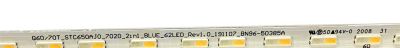 LED PARA TV SAMSUNG (1 PIEZA) / NUMERO DE PARTE STC650AJ0 / BN96-50385A / BN61-15486A / BN61-15486B / Q60/70T_STC650AJ0_7020_2IN1_BLUE_62LED_REV1.0 / PANEL'S CY-RT065HGHV2H / CY-RT065FGLV2H / MODELOS QN65Q6D / QN65Q60 / QN65Q70 / ((MEDIDAS 1.42M x 12CM)) - Imagen 4