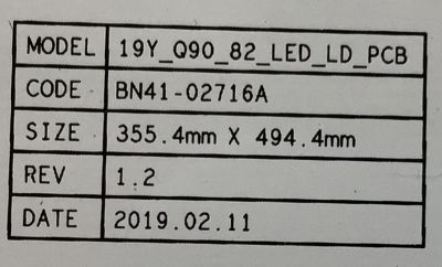 KIT DE LED'S PARA TV SAMSUNG ( 10 PZ ) / NUMERO DE PARTE BN41-02716A / BN97-16094A / BN4102716A / 02716A / 16094A / BN9716094A / 010204242710 / G91906160085 / MODELO QN82Q90RAFXZA / QN82Q90RAFXZC - Imagen 5