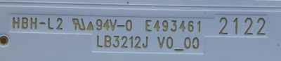 KIT DE LED'S PARA TV INSIGNIA ((2 PIEZAS)) / NUMERO DE PARTE LB3212J / LB3212J V0_00 / LB3212J V1_00 / HBH-L2 / E493461 / 09810108SH10 / 09810108SH11 / DISPLAY ST3151A07-2 / MODELOS NS-32F201NA22 - Imagen 2