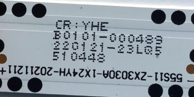 LED PARA TV TCL ORIGINAL 1 PIEZA / NUMERO DE PARTE 55S11-ZX3030A / 55S11-ZX3030A-1X24YH-20211211 / B0101-000489 / 200121-23LQ5 / 540448 / MODELO 55S455 / 55S451 - Imagen 3