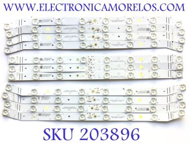 KIT DE LEDS PARA TV TCL ( 11 PZ) ((KIT INCOMPLETO, ORIGINALMENTE CONSTA DE 12 PZ) ) / NUMERO DE PARTE 4C-LB5508-ZM06J / *ZMJN*W1050*Z42*4 / *210127*10858*TG /  / MODELO 55S535 