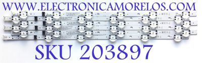 KIT DE LEDS ORIGINAL PARA TV LG 6 PIEZAS / NUMERO DE PARTE EAV65036101 / SSC_Y21 SLIM TRIDENT 50UP80_S / SSC_Y21 SLIM TRIDENT 50UP80_INX_PTN0.5_REV00_200817 / PANEL NC500TQG -VKKH5 / MODELO 50UP81006LR.BEKJLJP