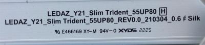 KIT DE LEDS PARA TV LG ORIGINAL 7 PIEZAS / NUMERO DE PARTE EAV65041601 / LEDAZ_Y21_SLIM TRIDENT_55UP80 H / LEDAZ_Y21_SLIM TRIDENT_55UP80_REV0.0_210304_0.6 / PANEL NC550TQG -VCKH5 / MODELOS 55UP8000PUA / 55UQ7070ZUE - Imagen 3