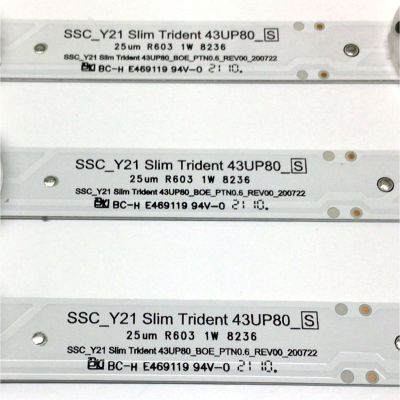 KIT DE LED'S PARA TV LG (5 PIEZAS) / NUMERO DE PARTE EAV65010401 / SSC_Y21 SLIM TRIDEN 43UP80_S / SSC_Y21 SLIM TRIDEN 43UP80_BOE_PTN0.6_REV00_200722 / PANEL NC430TQG-AB / MODELO 43UP8000PUA / 43UP8000PUA.BUSFLJM - Imagen 3