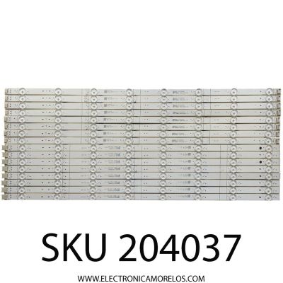 KIT DE LEDS PARA TV HISENSE ( 16 PZ )/ NUMERO DE PARTE LB65099 / HD650Y3U51-T0LA+2021102601+R / HD650Y3U51-T0LA+2021102601+L / 1270835 / PANEL HD650Y3U51-T0LA/S0/GM/ROH / MODELO 65U6H