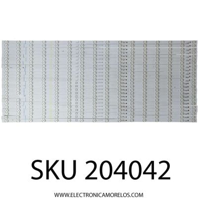 KIT DE LEDS PARA TV TCL (24 PZ) / NUMERO DE PARTE 98HR330M16B1 V1 / 98HR330M16A1 V1  / B0101-000333  / 220324/00612 / B0101-000332 / 98X9C 16X12 A-B01 / 98X9C 16X12 B-B01 / PANEL LVU980NDJL CD9W02 V1 / ST9751D01-2 VER.2.1 / MODELO 98R75(