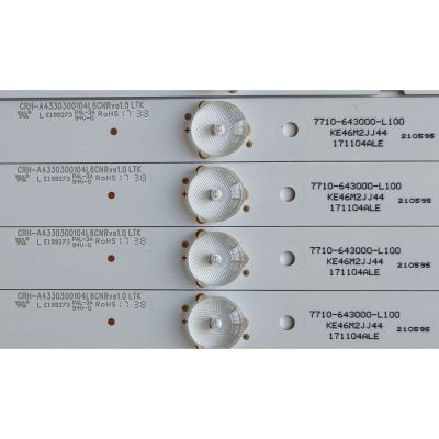 KIT DE LEDS PARA TV LG (8 PZ) / NUMERO DE PARTE CRH-A4330300105R6CNRVE1.0LTK / CRH-A4330300104L6CNRVE1.0 LTK / 7710-643000-R100 / 7710-643000-L100 / KE46M2JJ44 / PANEL RLD430WY (LD0-304) / LC430DGJ(SK)(A4) / MODELO 43UJ6200-UA.CUSYLH - Imagen 3
