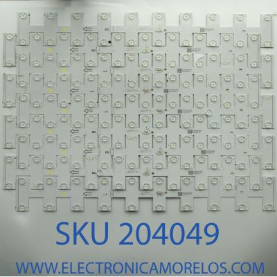 KIT DE LEDS PARA TV TCL (9 PZ) / NUMERO DE PARTE GIC65LB112_3030F2.1D / GIC65LB112_3030F2.1D_V0.6_20210112 / B0101-000191 / 21061S / PANEL LVU650NDDJ / ST6451D02-3 VER.2.1 / MODELO 65S546
