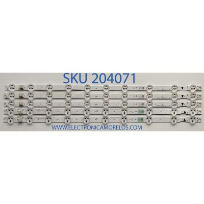 KIT DE LEDS PARA TV PHILIPS ((5 PZ INCOMPLETO, ORIGINALMENTE CONSTA DE 6 PZ)) / NUMERO DE PARTE 50W20S1P / SAMSUNG_2014FUNAI50_3228_B10_REV1.0 / PANEL U4D10XH / U4D11XH / MODELO 49PFL4609-F7