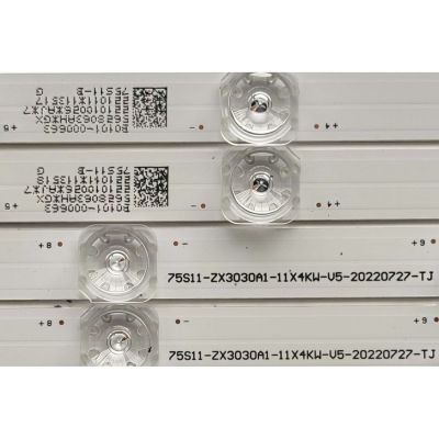 KIT DE LEDS ORIGINAL PARA TV TCL 6 PIEZAS / NUMERO DE PARTE 75S11-ZX3030A1-11X4KW-V5-20220727-TJ / B0101-000662 / B0101-000663 / 75S11-ZX3030B1-12X2KW-V4-20220727-TJ / 5628063AH / MODELO 75S455 - Imagen 3