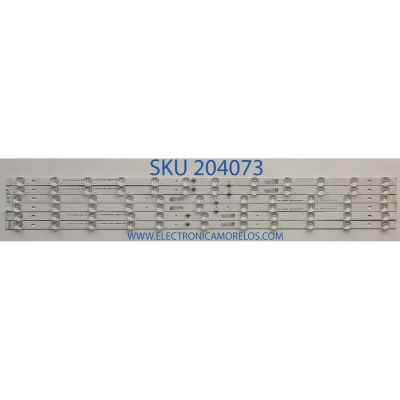 KIT DE LEDS ORIGINAL PARA TV TCL 6 PIEZAS / NUMERO DE PARTE 75S11-ZX3030A1-11X4KW-V5-20220727-TJ / B0101-000662 / B0101-000663 / 75S11-ZX3030B1-12X2KW-V4-20220727-TJ / 5628063AH / MODELO 75S455