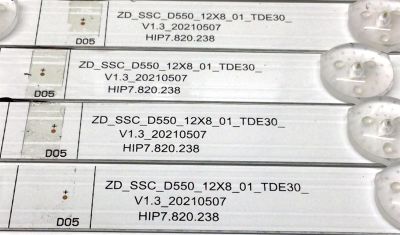 KIT DE LED'S PARA TV TOSHIBA ((8 PIEZAS)) / NUMERO DE PARTE SVH550FC9 / 1256378 / HD550Y3U72-TAL5KT-2021050702 / SVH550FC9+ZDJG / ZD_SSC_D550_12X8_01_TDE30_V1.3_202105107 / PANEL'S HD550Y3U72-TAL5KT\S0\GM\ROH / CX550DLEDM / MODELOS 55M550KU / LT-55EC3512 - Imagen 4